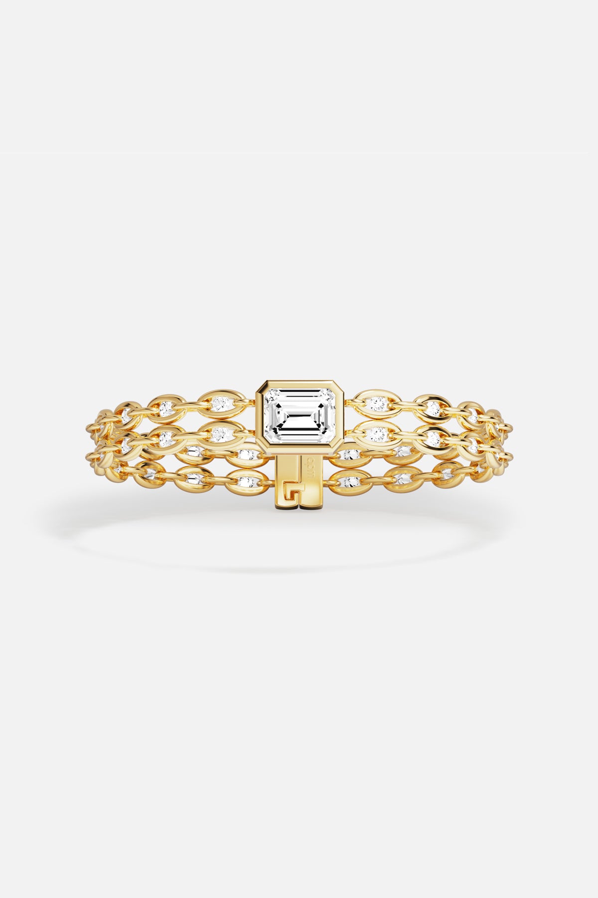 APM Monaco Soleil Enchaîné Bracelet doré M 18 cm chaîne