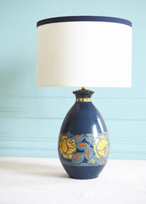 Aimée Aimer Luminaires Lampe Camélia Paul Jacquet céramique bleue