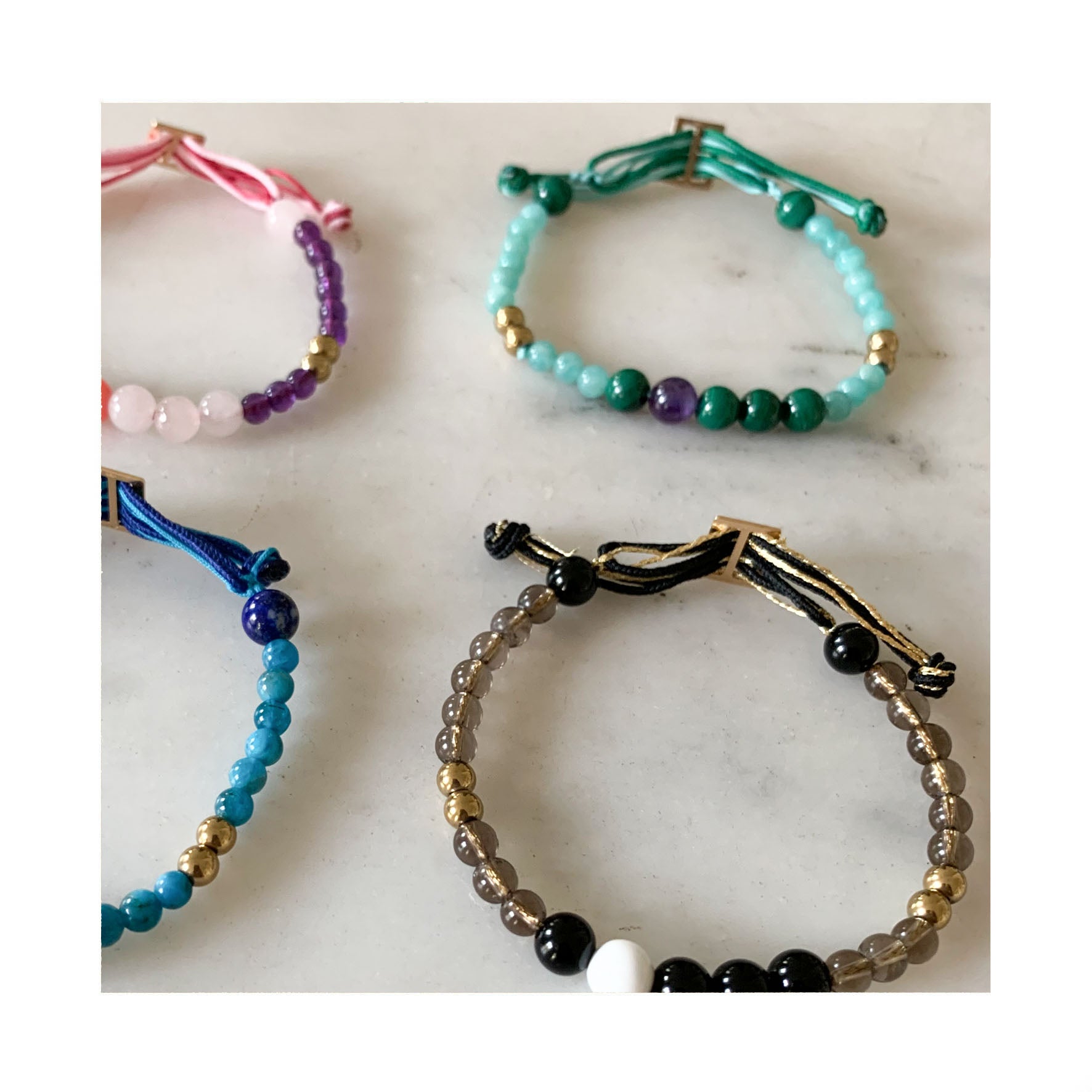Aimée Aimer Bel Aloha bracelet or jaune malachite taille unique
