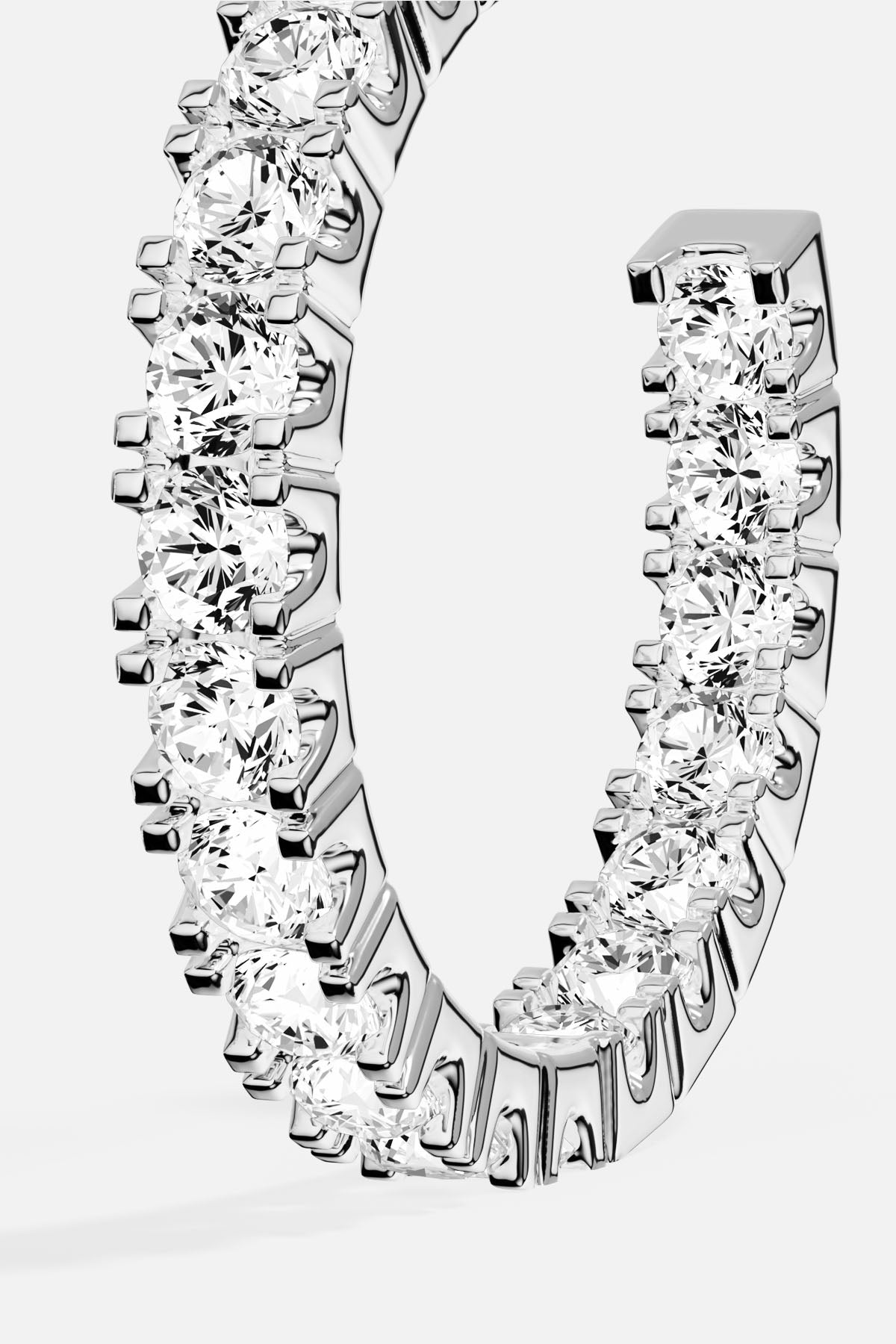 APM Monaco Lumière Tennis boucles créoles blanc 22 mm