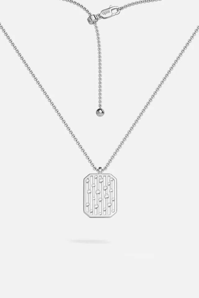 APM Monaco Automne Graphique collier ajustable blanc