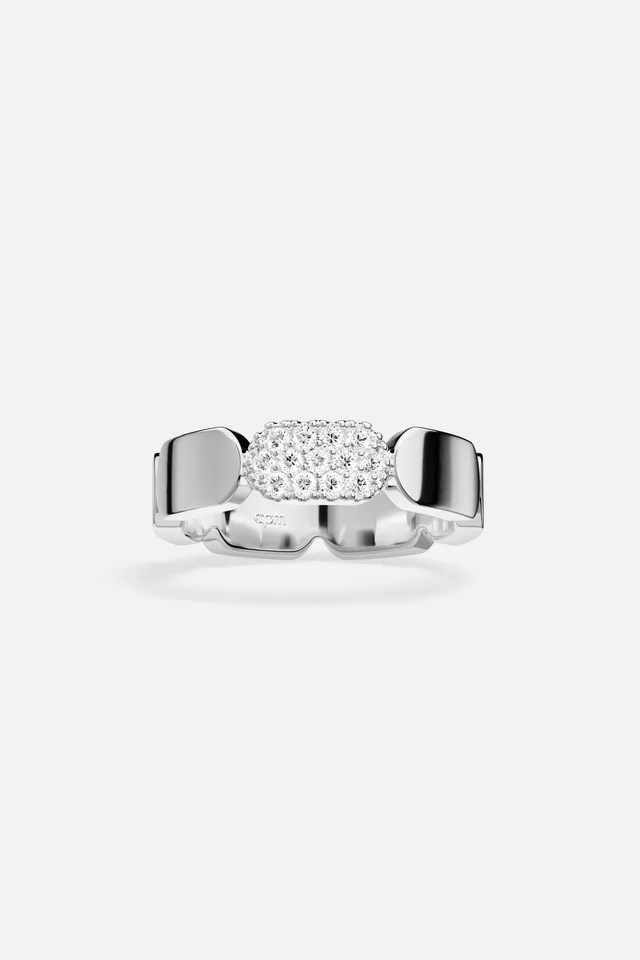 APM Monaco Yacht Club Pavage bague blanche zircon taille 52