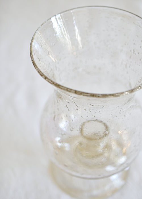 Aimée Aimer Biot photophore verre clair bullé 19 cm