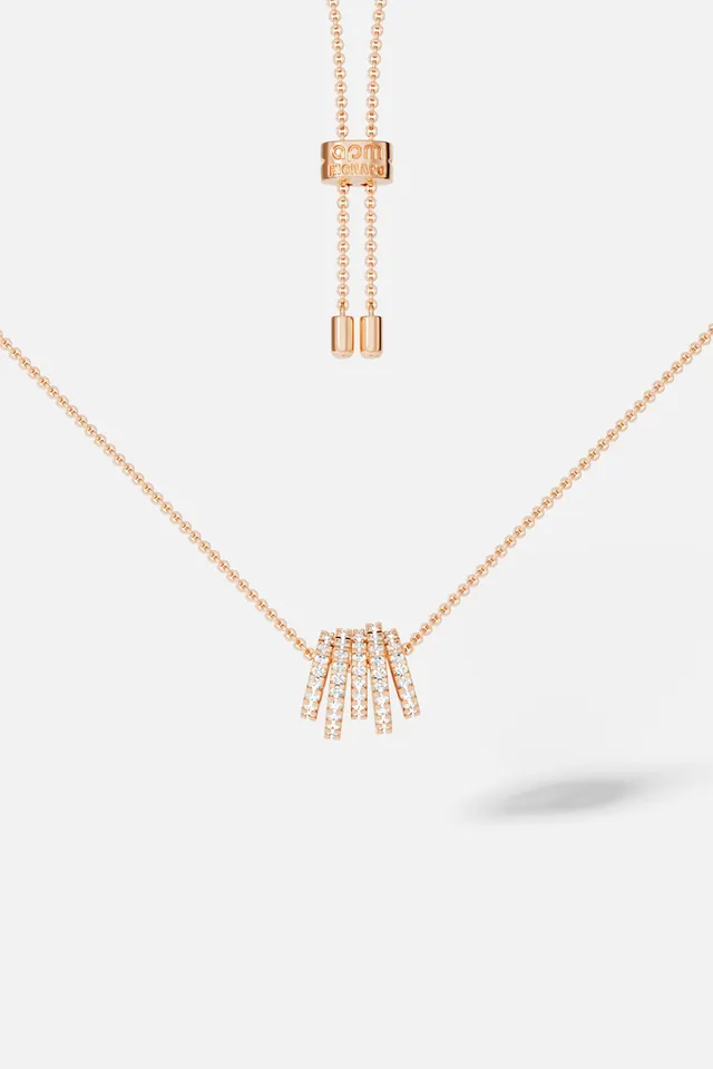 APM Monaco Croisette Promesse collier or rose 38-65 cm