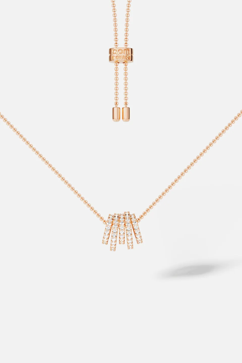 APM Monaco Croisette Promesse collier or rose 38-65 cm