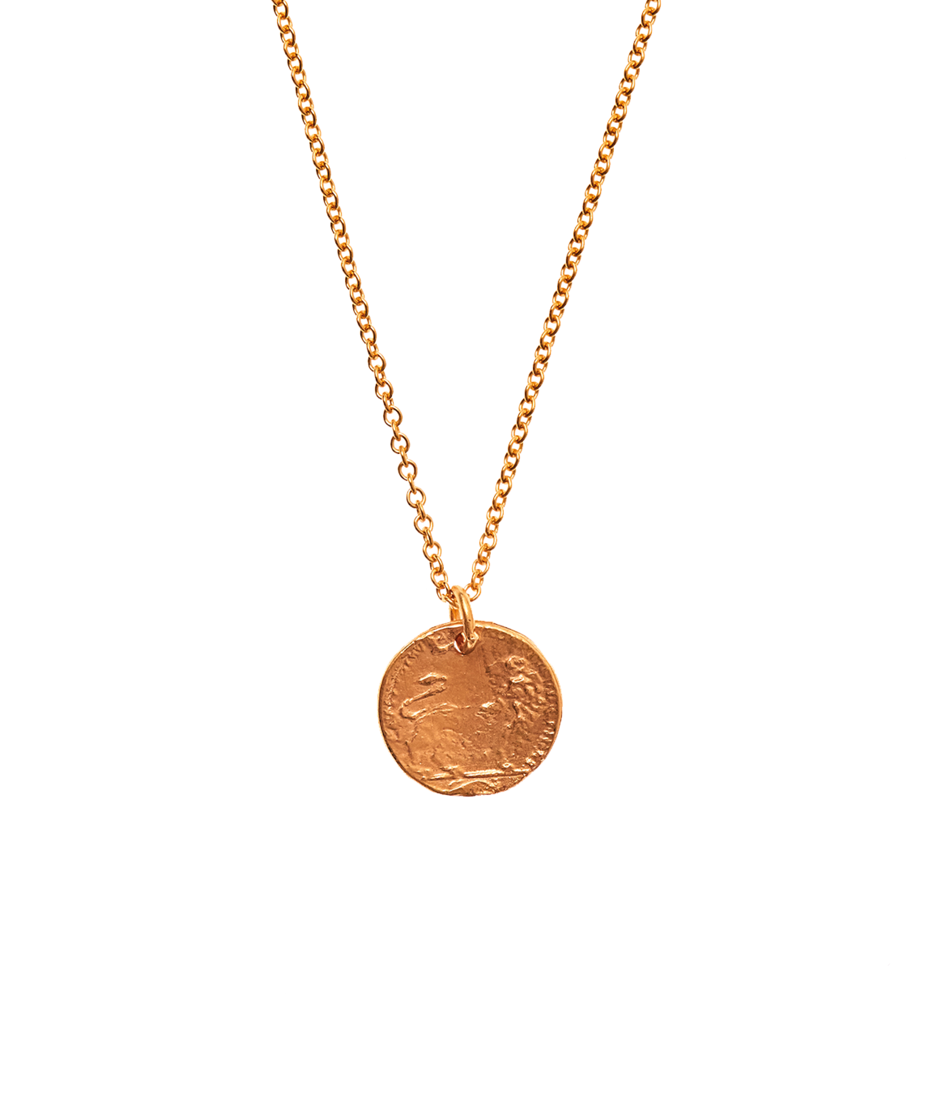 Alighieri Baby Lion Cub collier médaillon antique