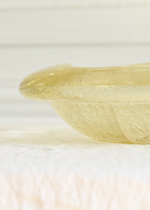 Aimée Aimer Art de la table Grande coupe Blé verre jaune 31 cm