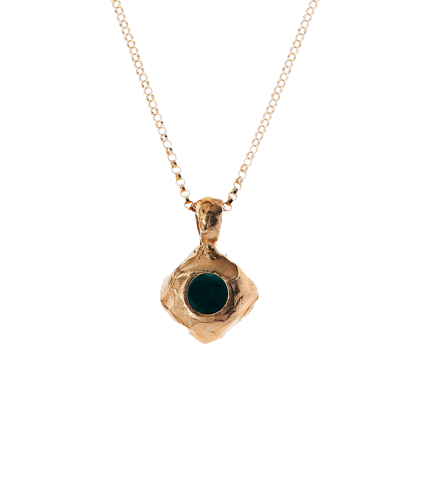 Alighieri Eye of the Storm collier émeraude doré