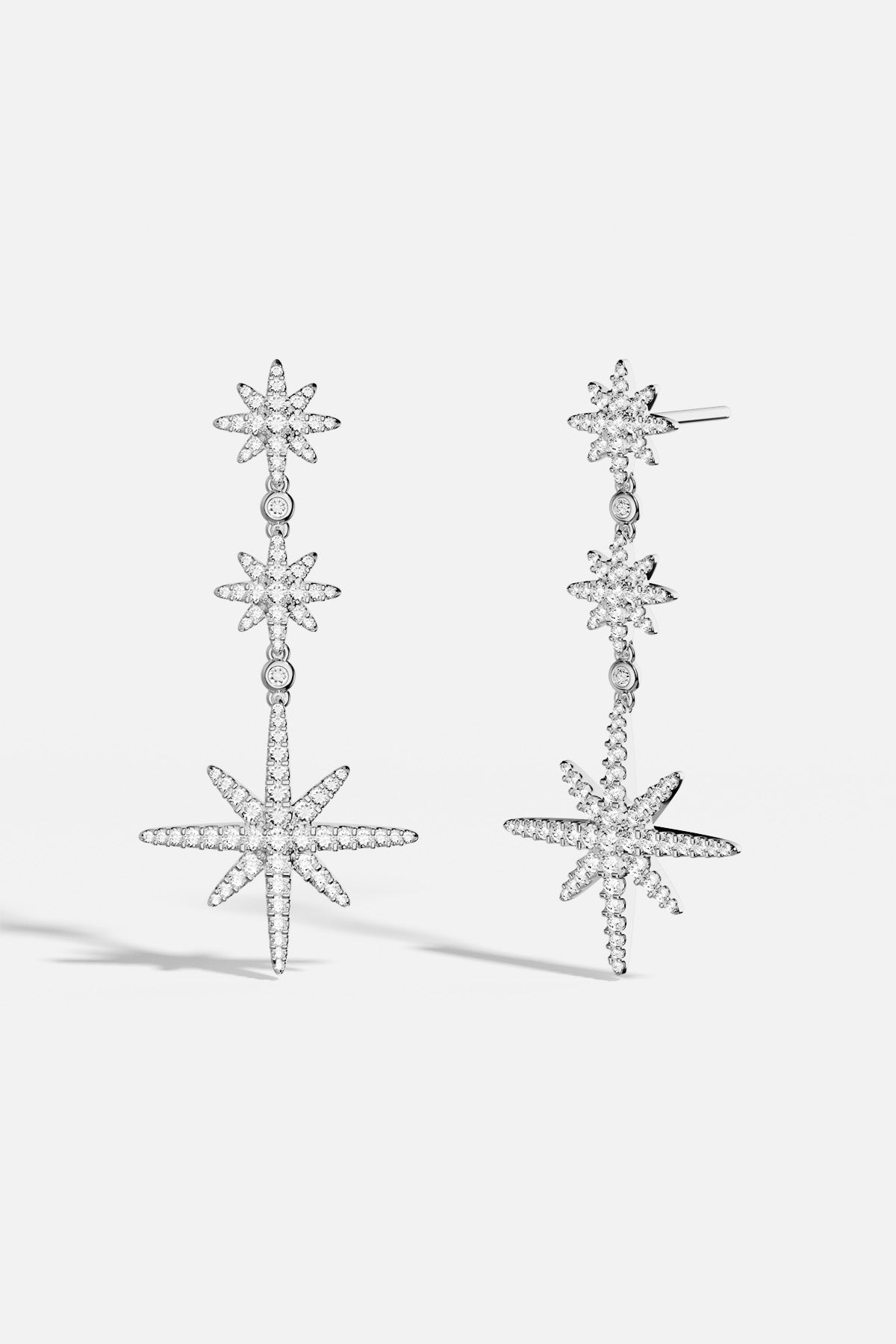 APM Monaco Météorites Glamour boucles pendantes étoile rhodié