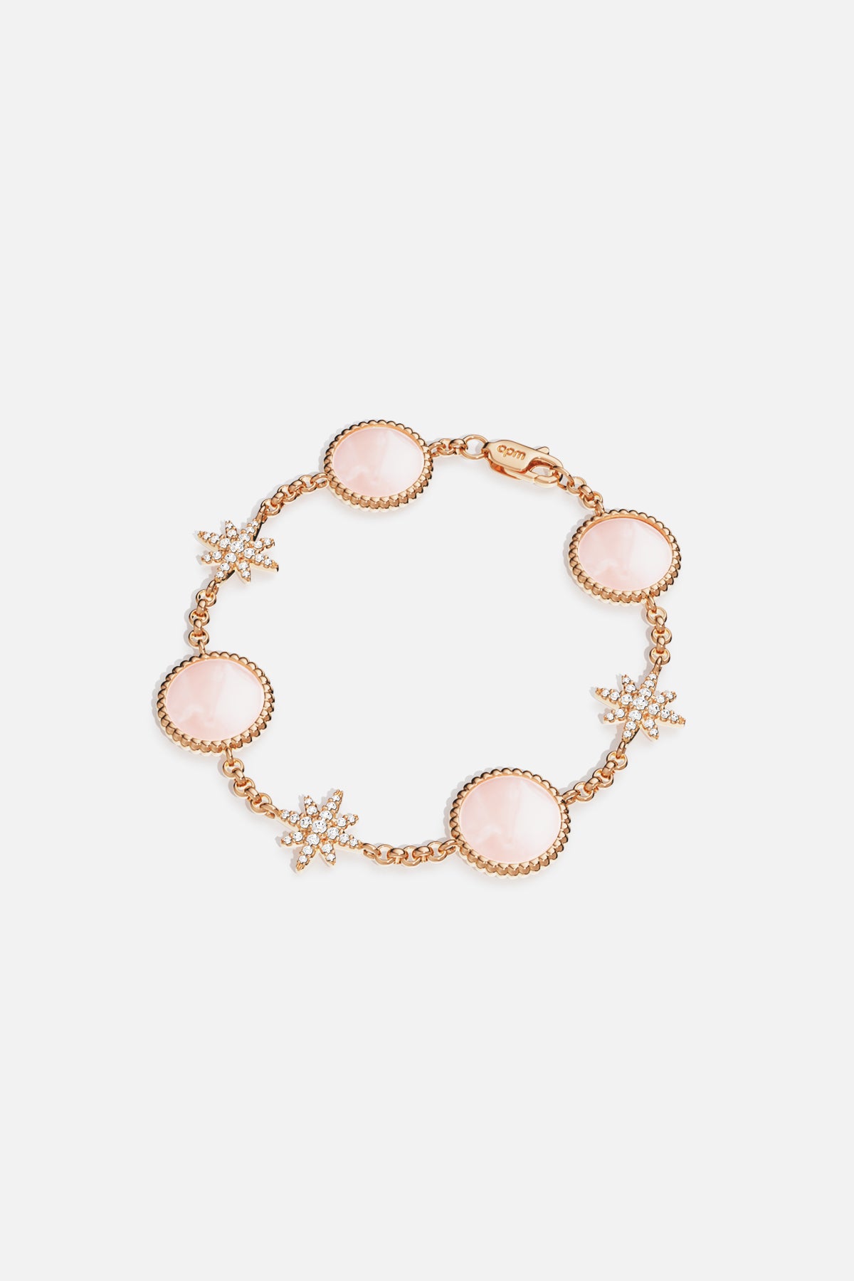 APM Monaco Méditerranée Valentine bracelet nacre rose M 18,5 cm