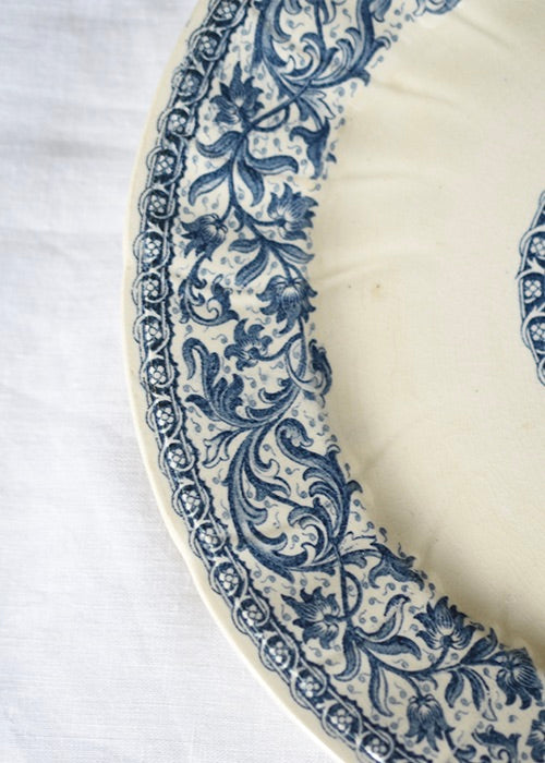 Aimée Aimer Gien Guirlandes Assiettes Plates Lot 6 Bleu 26,5cm
