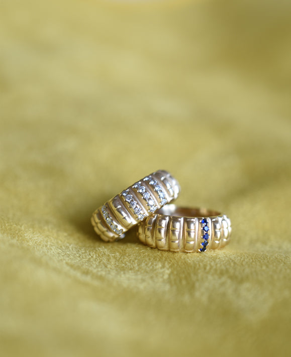 Aimée Aimer Lignes F. bague or jaune 50 diamants taille 52