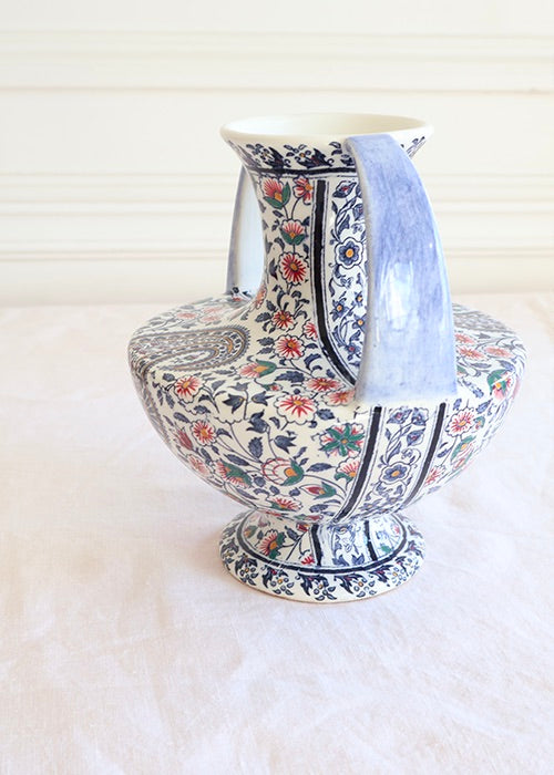 Aimée Aimer Vase Le Bouquet vase faïence Gien 18,5 cm pièce unique