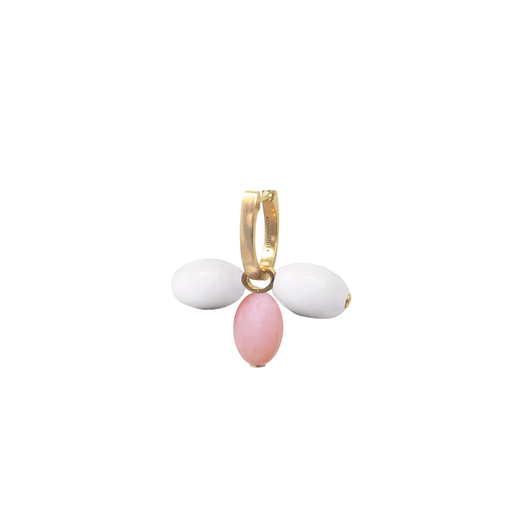 Aimée Aimer Tiare Créole or jaune agate blanche opale unité
