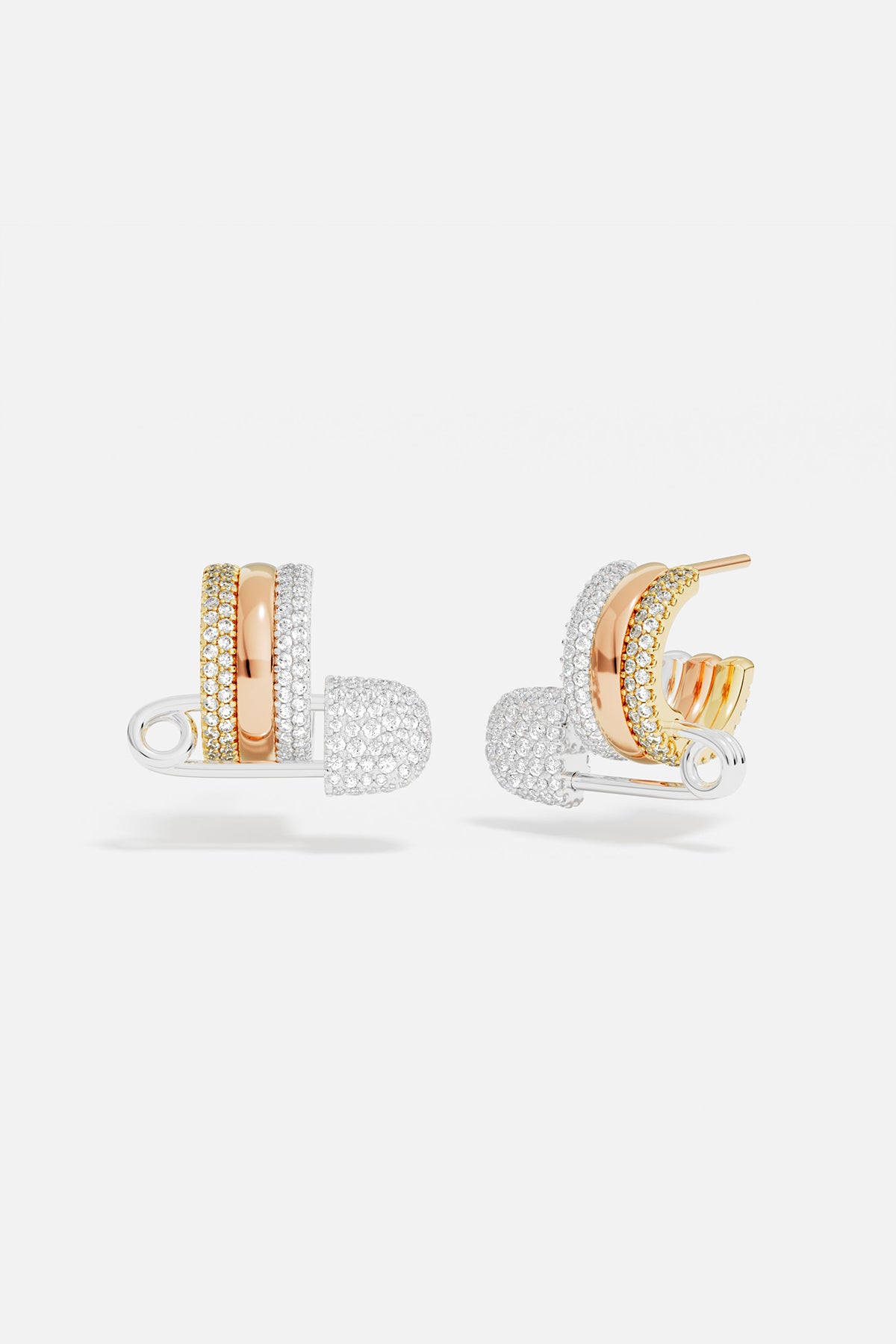 APM Monaco Morse Code Baby XL boucles créoles tricolores