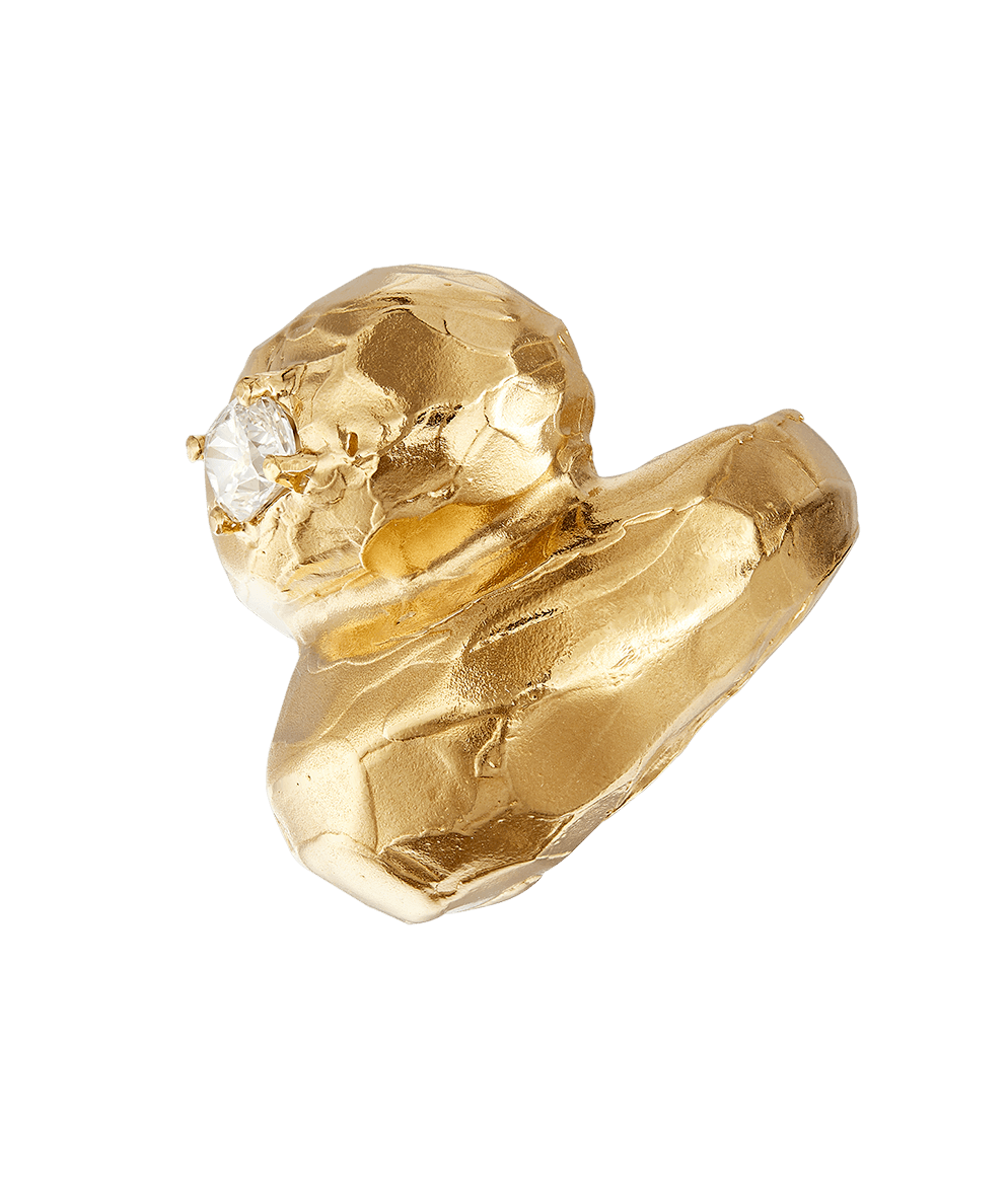 Alighieri Sempre Avanti bague or diamant taille M recyclé