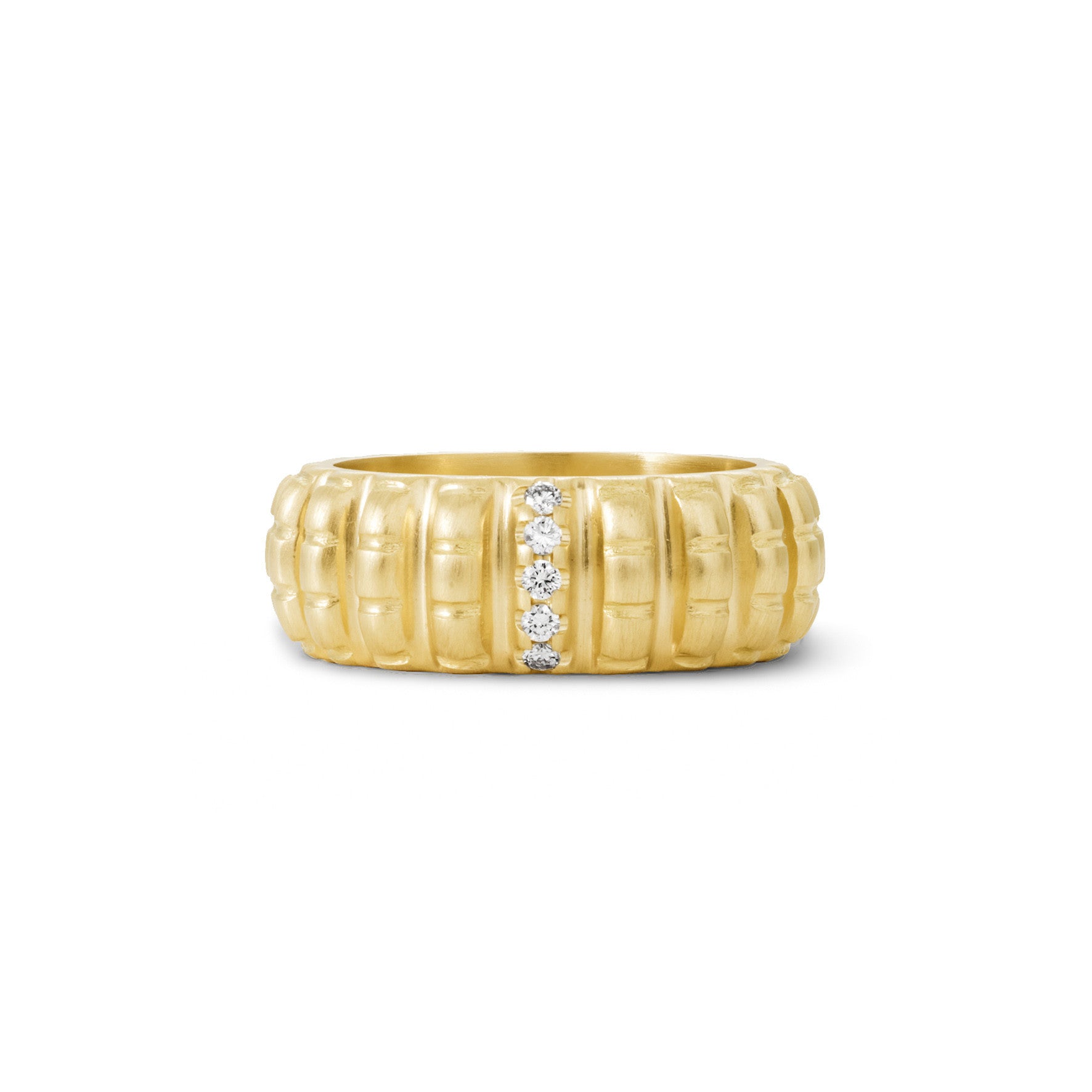 Aimée Aimer Lignes F. Bague Or Jaune Rubis Diamants