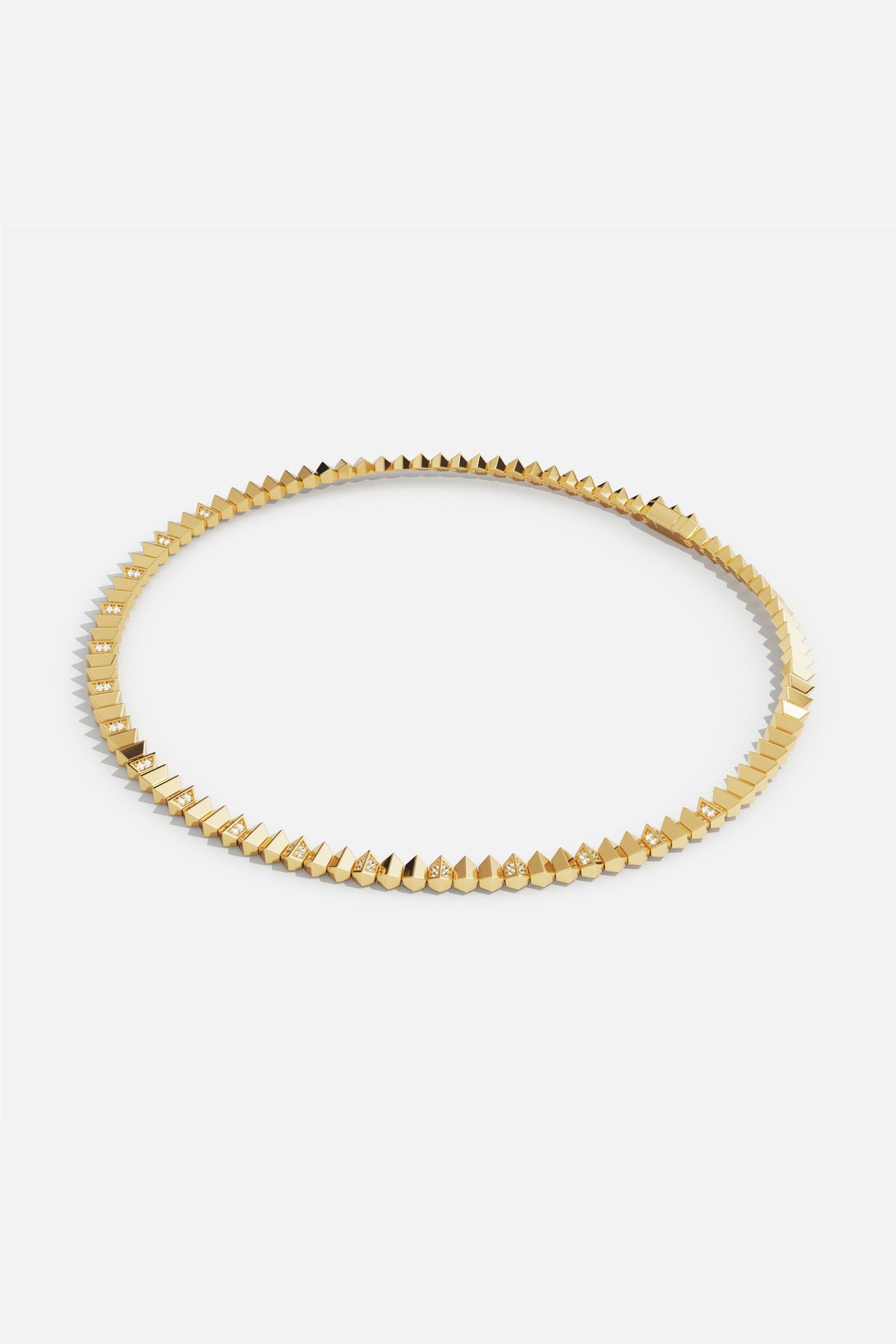 APM Monaco Yacht Club Up and Down collier or jaune L 42 cm