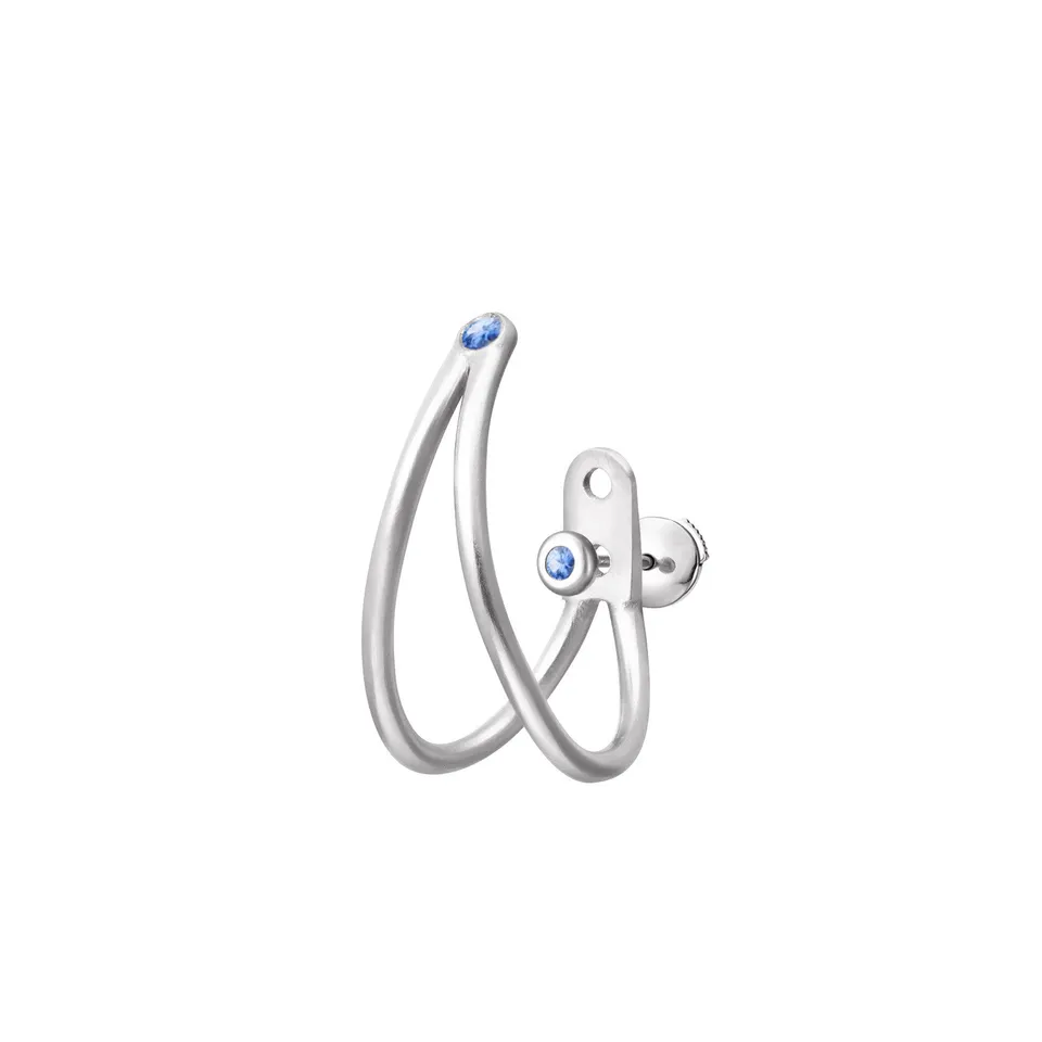 Aimée Aimer Liane Boucle d'oreille or blanc saphirs unité