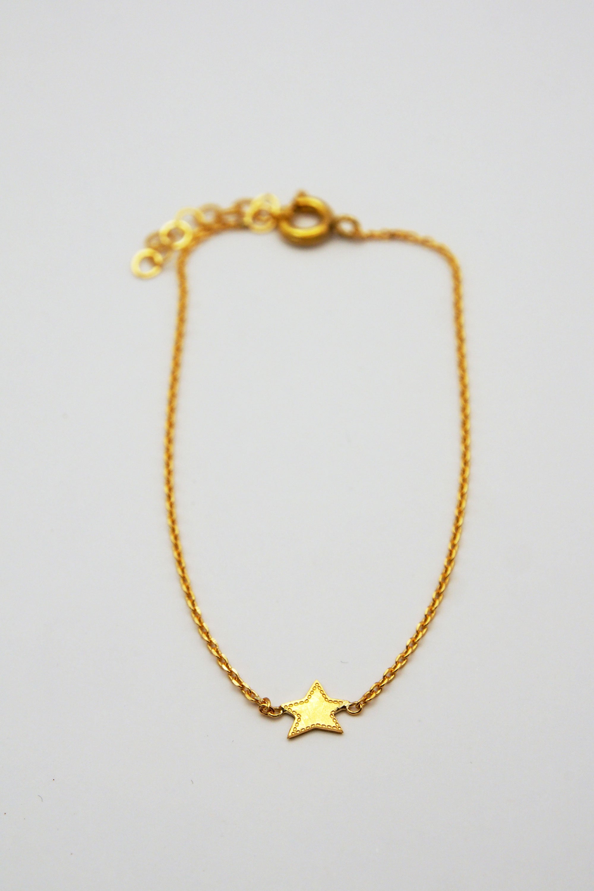Adorabili Star Denim bracelet doré or fin 24k 14 cm