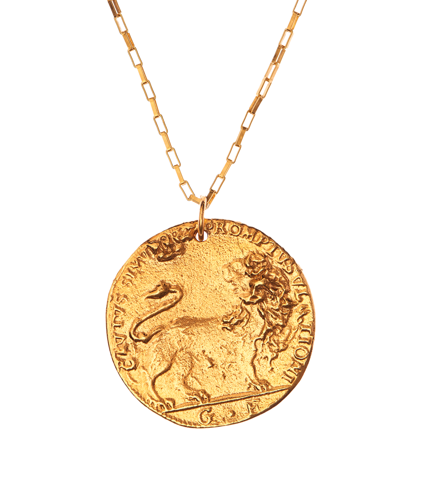 Alighieri Il Leone Medallion collier plaqué or