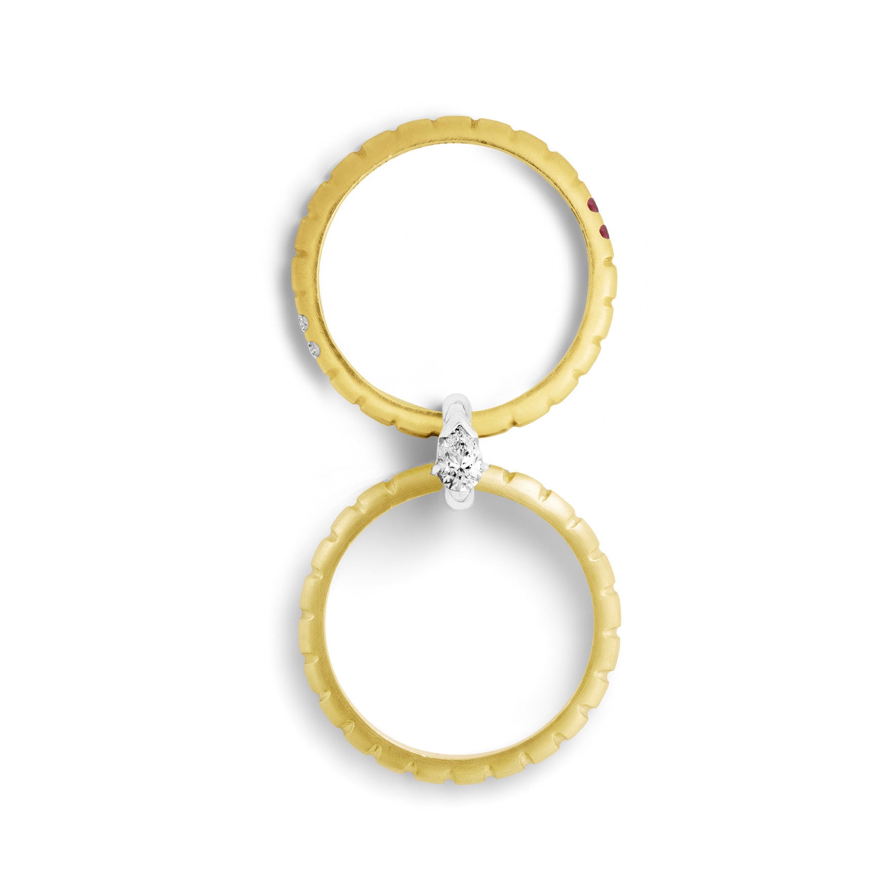 Aimée Aimer Nous n°5 bague or jaune rubis diamants taille 54