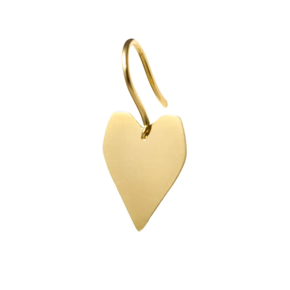 Aimée Aimer Émotion boucle d'oreille or jaune cœur paire