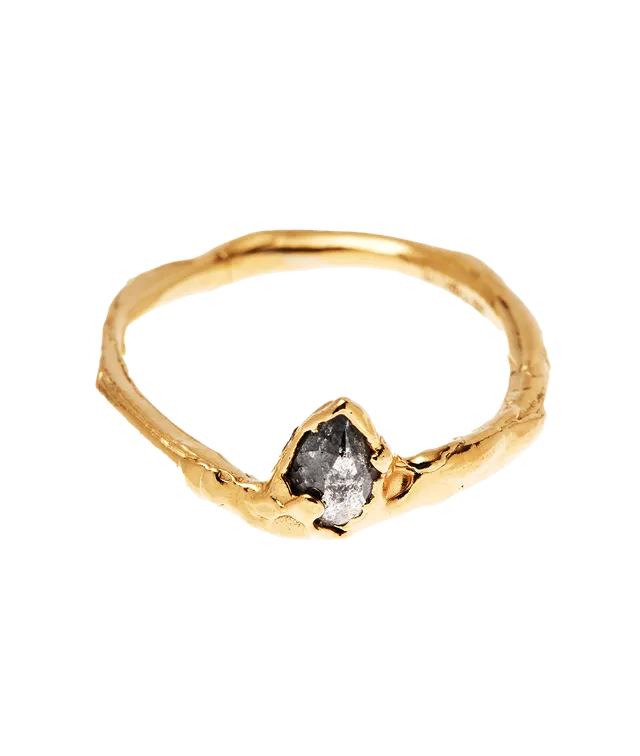 Alighieri Celestial Raindrop Ring bague or 9 carats plaqué or