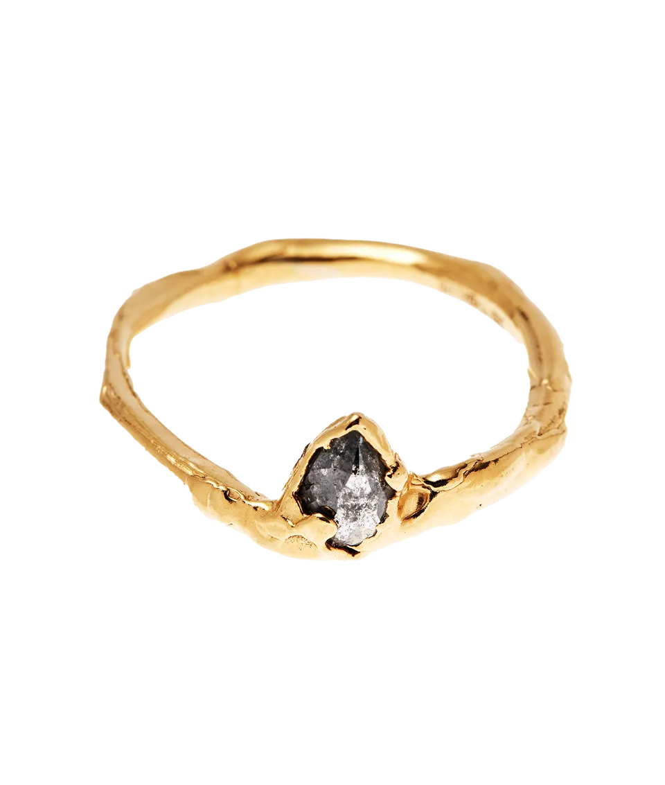 Alighieri Celestial Raindrop Ring bague or 9 carats plaqué or