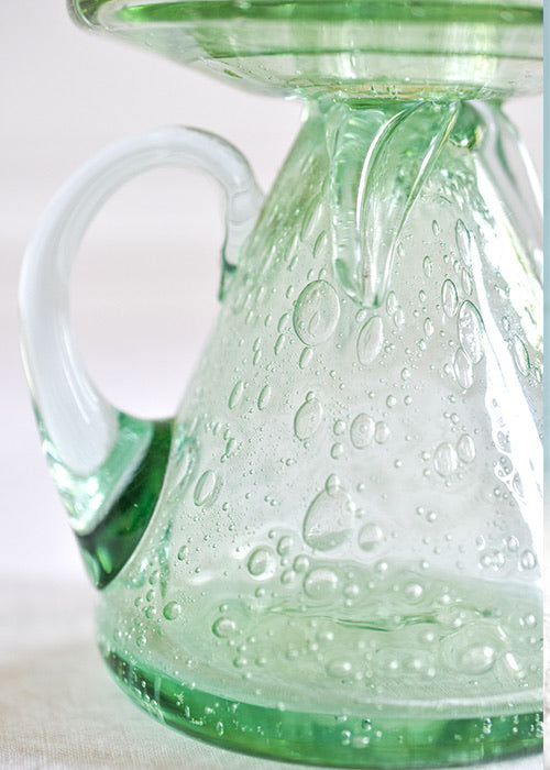 Aimée Aimer Pétulant bougeoir verre soufflé amande 13 cm