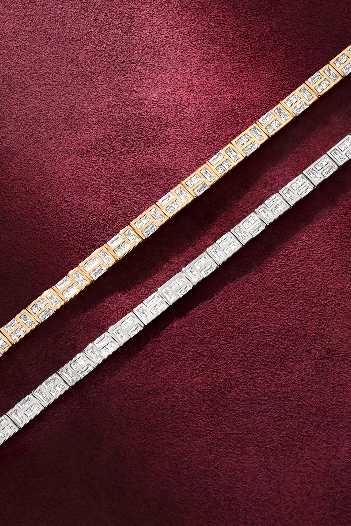 APM Monaco Festival Ice Bracelet blanc Taille M baguette