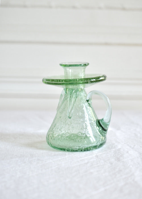 Aimée Aimer Pétulant bougeoir verre soufflé amande 13 cm
