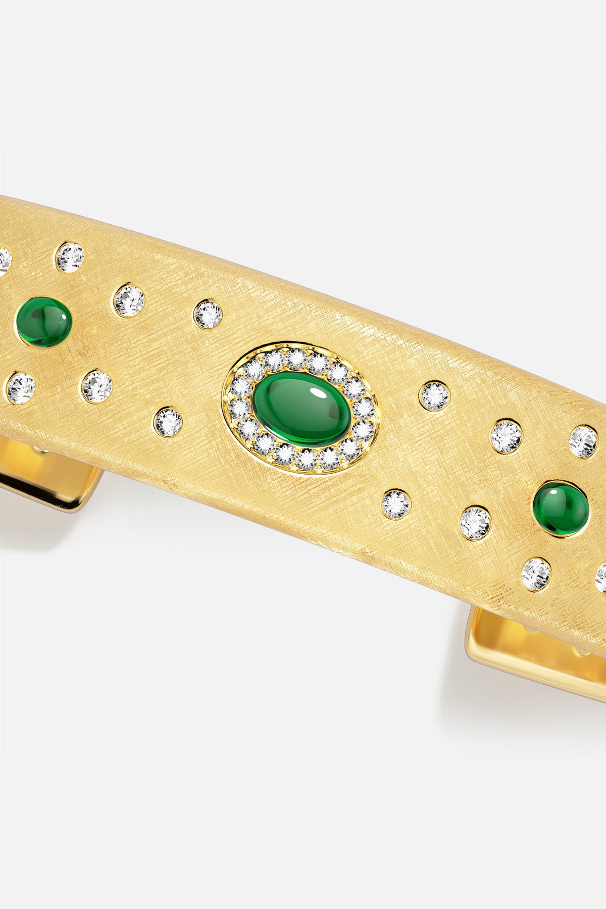 APM Monaco Automne Les Cabochons bracelet jonc vert large