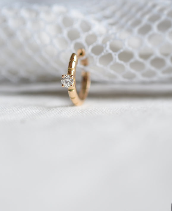 Aimée Aimer Spicy Love créole or rose diamant paire