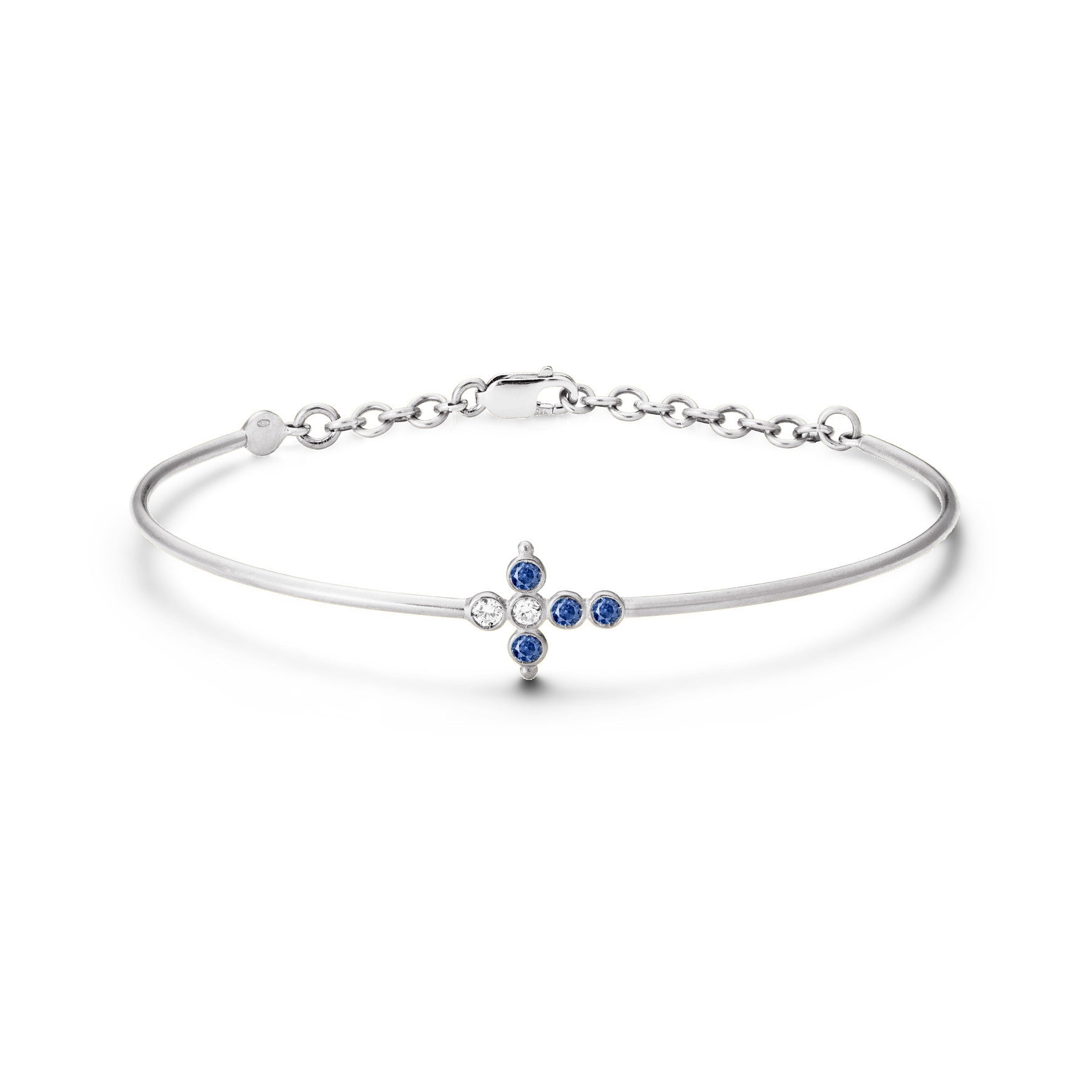 Aimée Aimer Petit AA jonc or blanc saphirs diamants medium