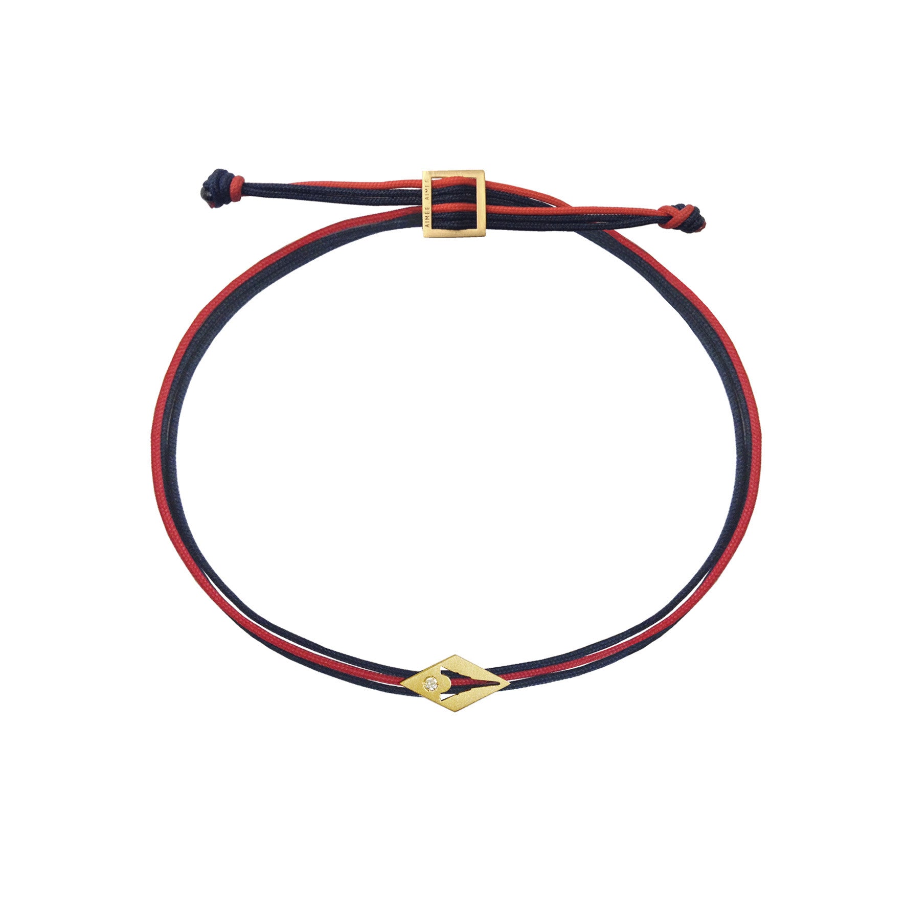 Aimée Aimer Paris 1889 Bracelet Or Jaune Bleu Rouge