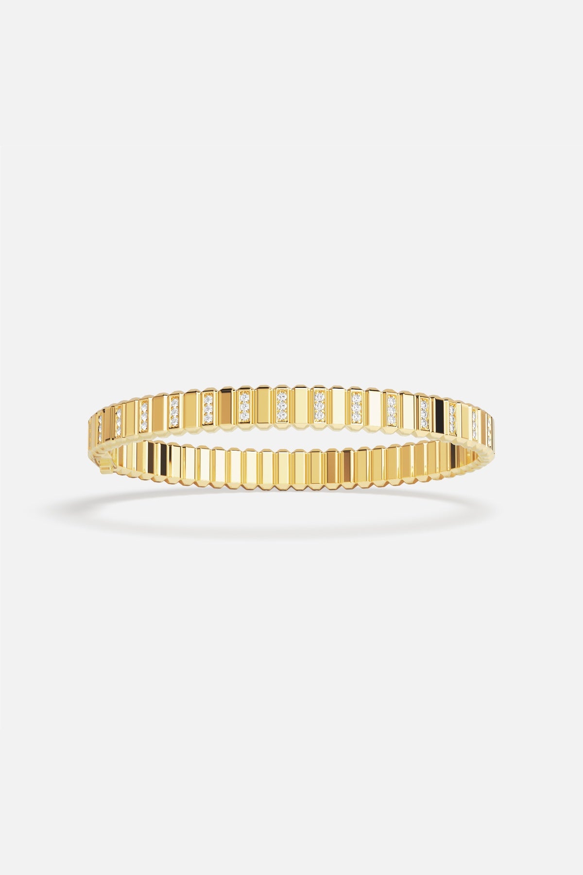 APM Monaco Automne Graphique bracelet jonc doré taille M
