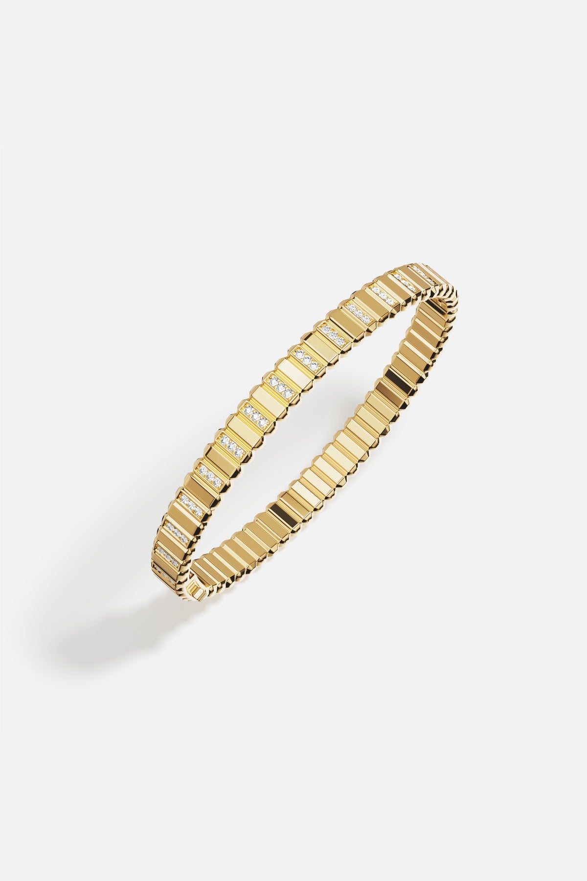 APM Monaco Automne Graphique bracelet jonc doré taille M
