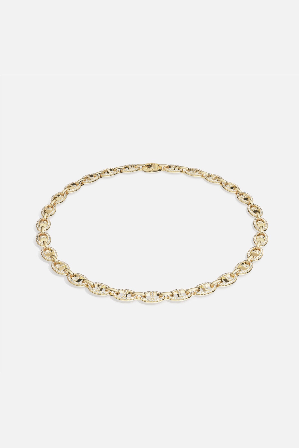 APM Monaco Yacht Club Marine collier doré zircon 45 cm