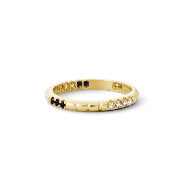 Aimée Aimer Petites Lignes F. (4) bague or jaune spinelles taille 54