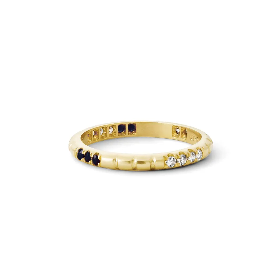 Aimée Aimer Petites Lignes F. (4) bague or jaune spinelles taille 54