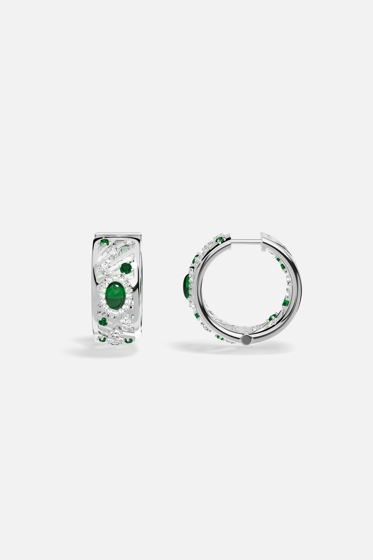 APM Monaco Automne Les Éventails boucles d'oreilles vertes