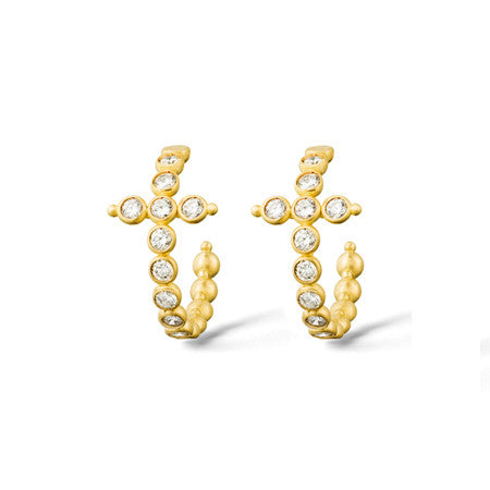 Aimée Aimer Folles Iguazu créoles or diamants paire GM