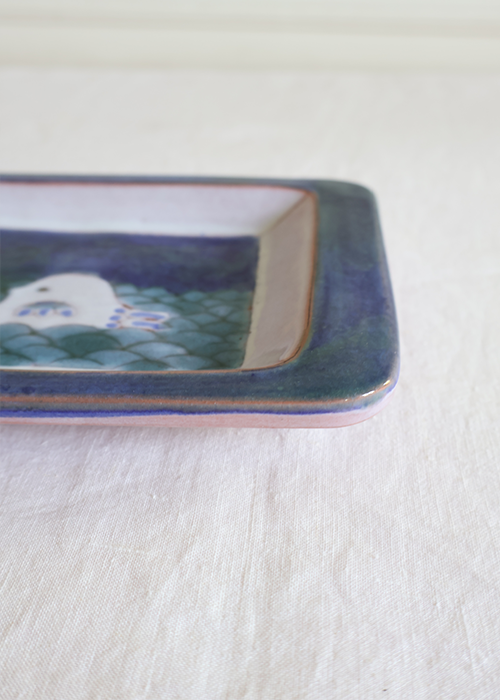 Cloutier Oiseau Bleu vide-poche céramique 21 cm bleu