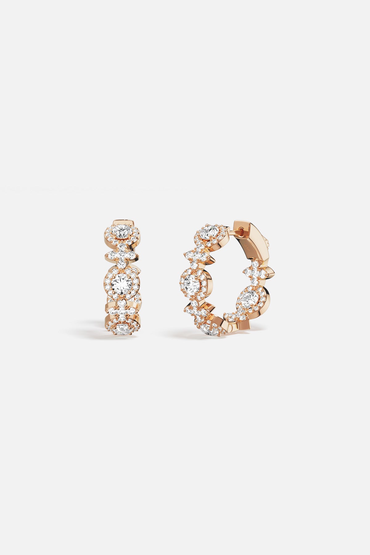 APM Monaco Météorites Glamour boucles créoles or rose