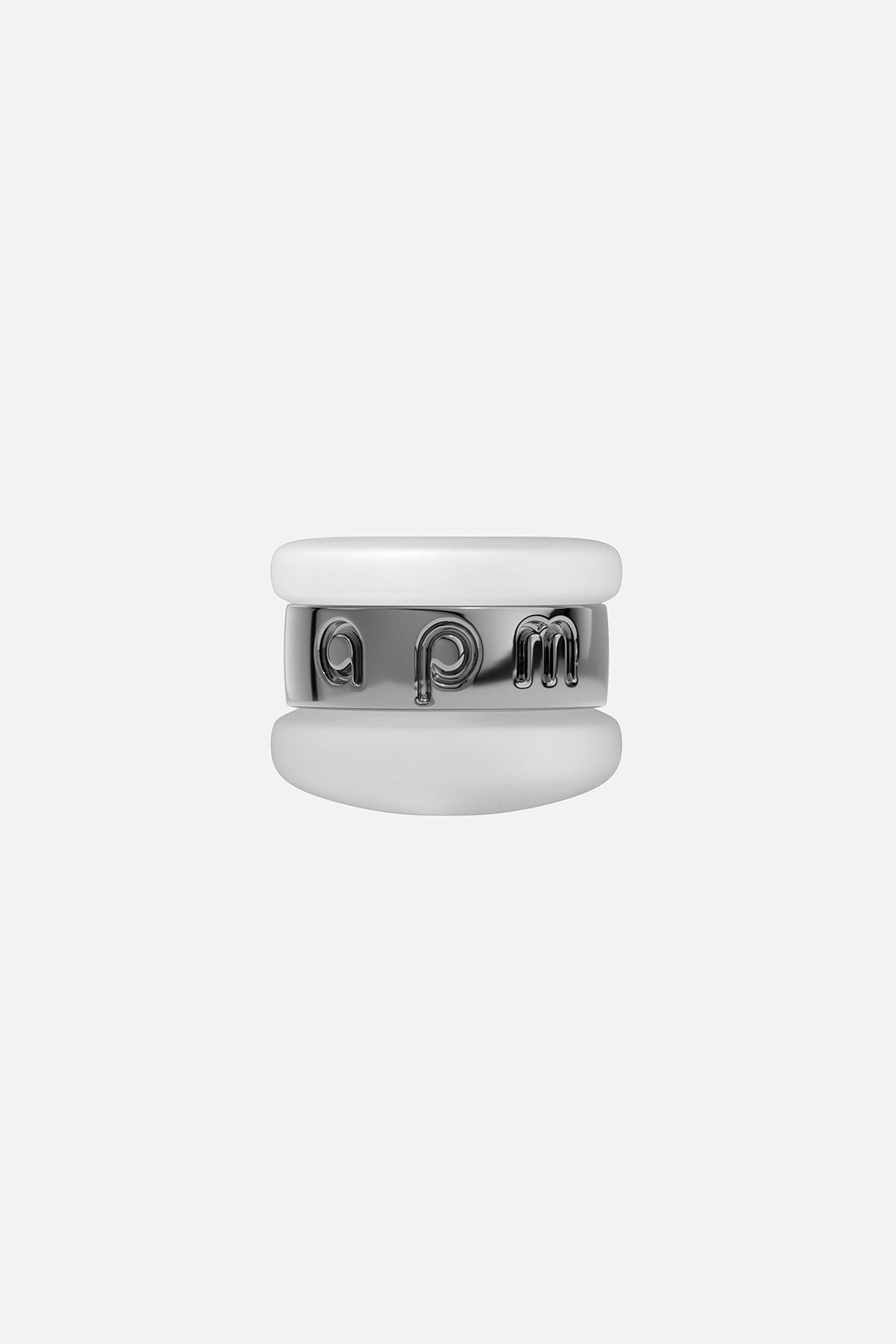 APM Monaco Accessoires fermoir poussette argentée 4,6 mm