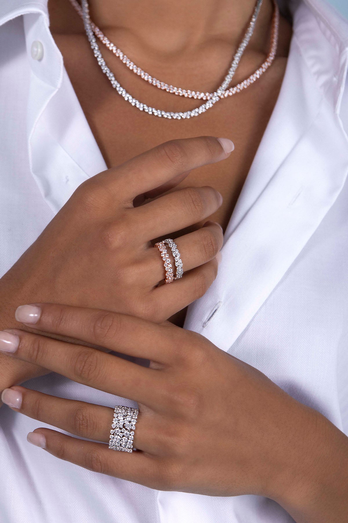 APM Monaco Festival Drop bague argent zirconia taille 52