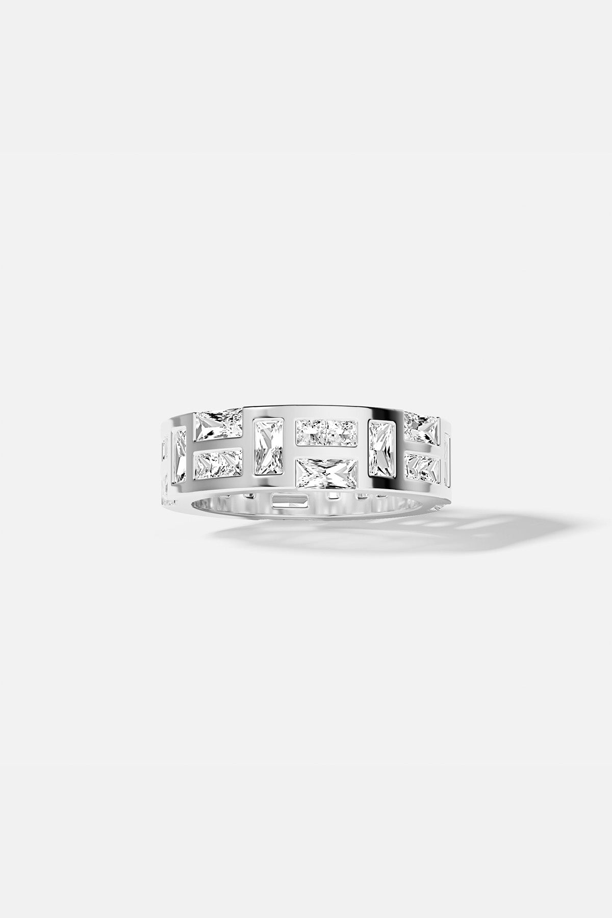 APM Monaco Festival Ice bague blanche zircon taille 52