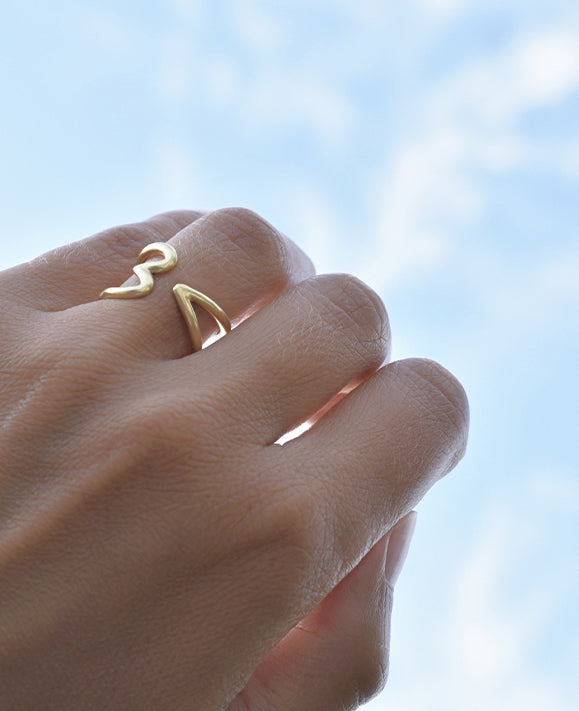 Aimée Aimer Crush bague or jaune cœurs taille 54