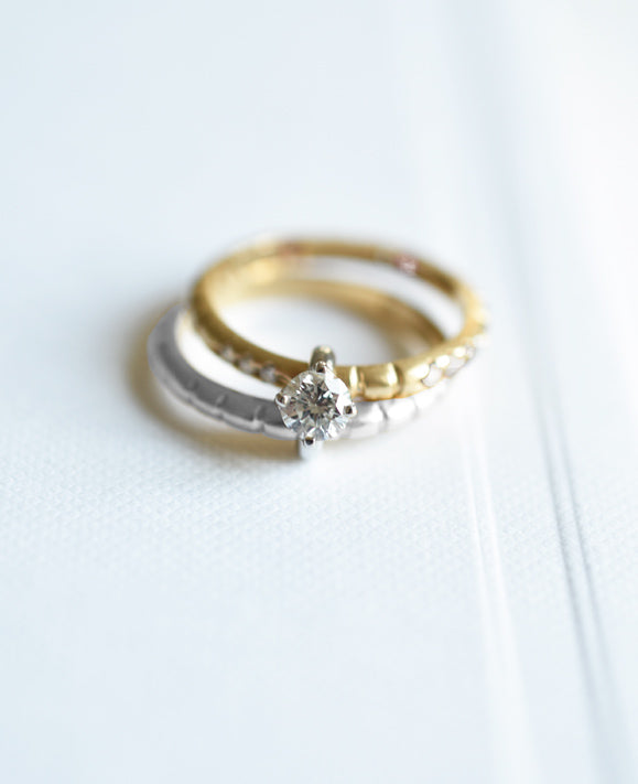 Aimée Aimer Nous Bague Nous n°4 Or Bicolore Diamants
